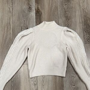 Express Cream Cowl Neck Sweater